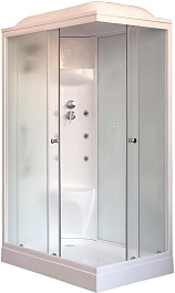 Royal Bath Душевая кабина RB 8120HP7-WC-L (белое/шиншилла стекло) – фотография-1