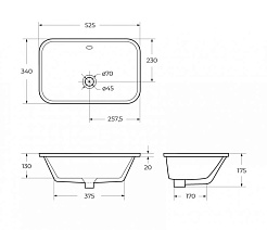 BelBagno Раковина 52/34 BB1009 встраиваемая снизу – фотография-6