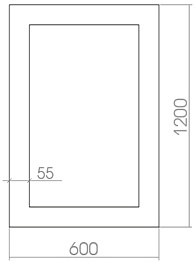 Mixline Зеркало Багет 60 белый глянец – фотография-2