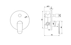 Aquatek Смеситель для душа и ванны Ника AQ1846CR хром – фотография-5