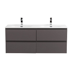 BelBagno Тумба с раковиной Kraft 120-2 подвесная Темно-Серый матовый с раковиной BB-8099-120-2 – фотография-2