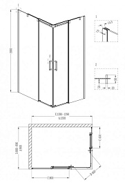Grossman  Душевой уголок Galaxy GR-3130L – фотография-3