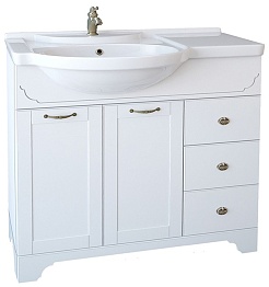 Dreja Тумба для умывальника Antia 90 L белая – фотография-1