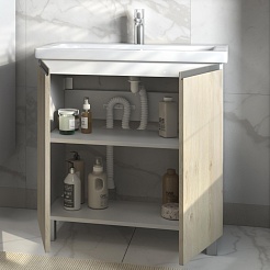 Vigo Мебель для ванной Yuma 800-2-0 белый/дуб давос – фотография-6