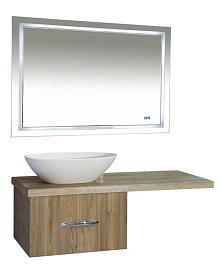 Misty Тумба с раковиной Техас 120 L дуб вотан – фотография-8