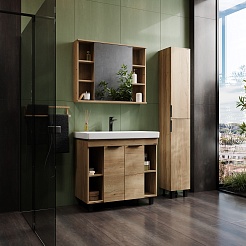 Onika Тумба с раковиной Легран 90 дуб галифакс – фотография-12