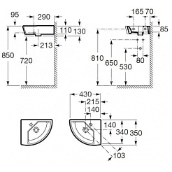 Roca Раковина-мини "Hall" 327623000 L угловая – фотография-2