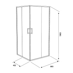 Excellent Душевой уголок 201 80x80 квадратный – фотография-3