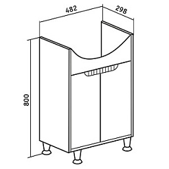 Runo Мебель для ванной Эко 50 – фотография-5