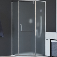 RGW Душевой уголок Hotel HO-084 100x100 профиль хром стекло матовое сатинат