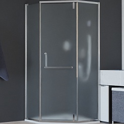 RGW Душевой уголок Hotel HO-084 100x100 профиль хром стекло матовое сатинат – фотография-1