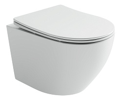 Ceramicanova Подвесной унитаз Uno Rimless CN11001 белый – фотография-1