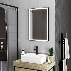 Teymi Зеркало Helmi Black Edition 50/70 LED T20302 – фотография-5