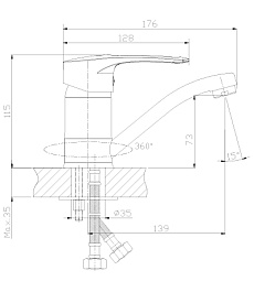 Rossinka Смеситель T40-22 для кухонной мойки – фотография-2
