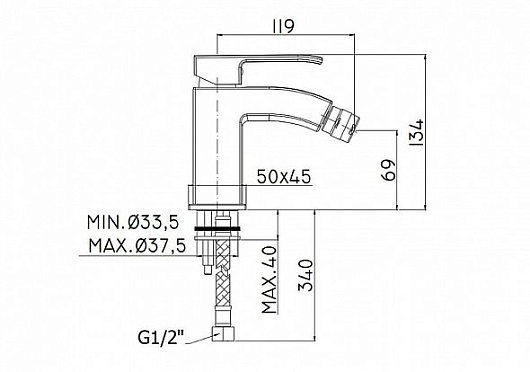 Paffoni Смеситель для биде Level LES131CR – фотография-2