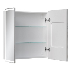 Equil Зеркальный шкаф Soldi 80 белый софт – фотография-8