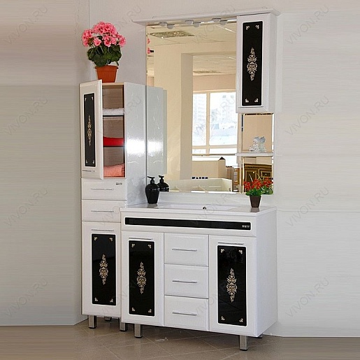 Misty Тумба с раковиной Мальта 90 узор – фотография-2