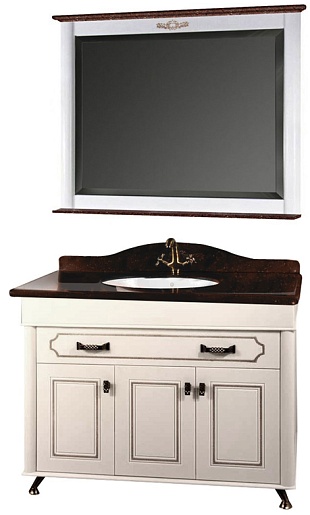 Водолей Мебель для ванной "Изабель 120" F-2 коричневая – фото-1