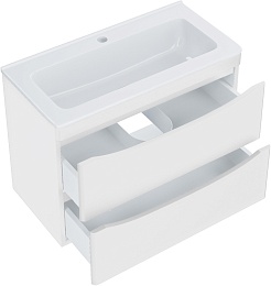 Vivon Тумба с раковиной Ostin 70 подвесная белая матовая – фотография-7
