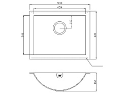 Zorg Кухонная мойка "Inox PVD" SX-5342 – фотография-2
