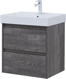 Aquanet Мебель для ванной Nova Lite 60 подвесная дуб серый – фотография-5