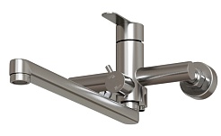 Mixline Смеситель для ванны и раковины 35k MLSS32-02 "Stainless" – фотография-2