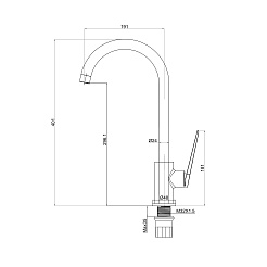 Tokito Смеситель для кухни KOMAKI хром TOK-KOM-1013 – фотография-3