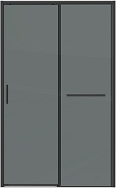 Grossman Душевая дверь в нишу Style 120x195 профиль черный матовый стекло тонированное – фотография-1