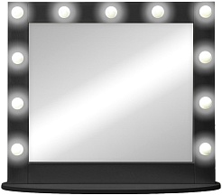 Continent Зеркало гримерное 800x700 черное – фотография-4