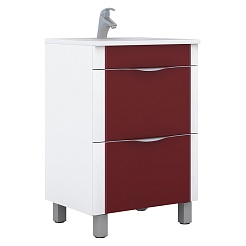 Vigo Тумба с раковиной Laura 60 темно-красная – фотография-1