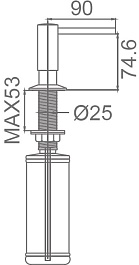 Milacio Дозатор для кухонной мойки Milacio Castellon MC.931.TB total black – фотография-4