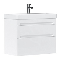 Equil Тумба под раковину Corner 70 2 ящика подвесная белая