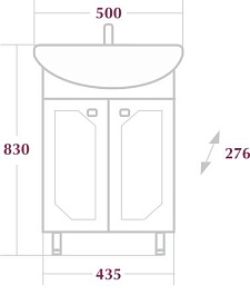 Onika Тумба с раковиной Канны 50.11 – фотография-2