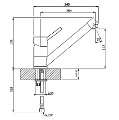 Florentina Смеситель Фита AV капучино для кухонной мойки – фотография-2