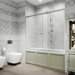 Byon Шторка для ванны WT 170 прозрачное стекло – фотография-3