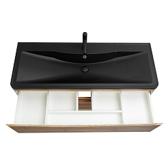 BelBagno Мебель для ванной Acqua 120 Rovere Rustico с раковиной BB1200/455-LV-ART-ALR-NERO – фотография-7