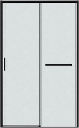 Grossman Душевая дверь в нишу Style 100x195 профиль черный матовый стекло шиншилла – фотография-1