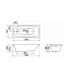 Iddis Акриловая ванна Carlow 150 см – фотография-3
