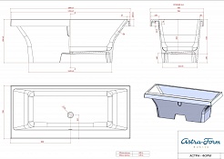 Astra-Form Ванна Капри 180х799, литой мрамор – фотография-4