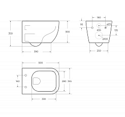 BelBagno Унитаз подвесной Alpina BB10100CHR/SC безободковый с сиденьем – фотография-5