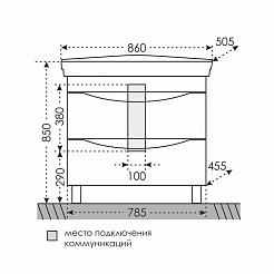 СанТа Тумба с раковиной Сатурн 85 напольная – фотография-4