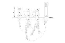 Excellent Смеситель на борт ванны KERIA AREX.2033BL черный – фотография-2