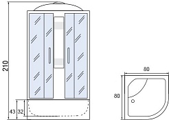 Мономах Душевая кабина 80x80 80/43 С МЗ – фотография-7