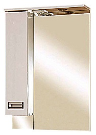 Misty Зеркальный шкаф Вега 55 L белый – фотография-1