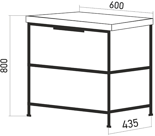 Mixline Тумба под раковину Бруклин 60 белая матовая – фотография-4