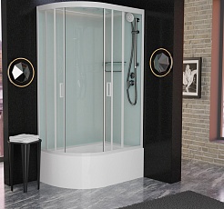 Frank Душевая кабина F412/2 R white с крышей – фотография-2