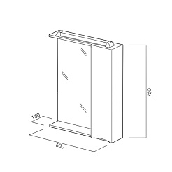 BelBagno Зеркало-шкаф MARINO-SPC-600/750-1A-BL-P-L Bianco Lucido – фотография-7