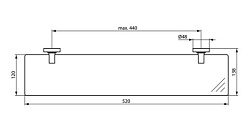 Ideal Standard Полка IOM прозрачное стекло – фотография-4