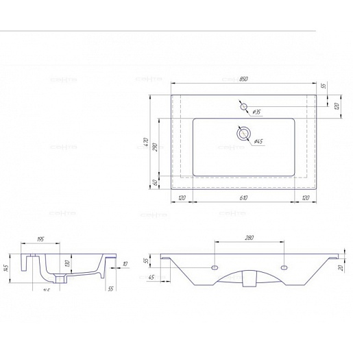СанТа Мебель для ванной Вегас 85 – картинка-3