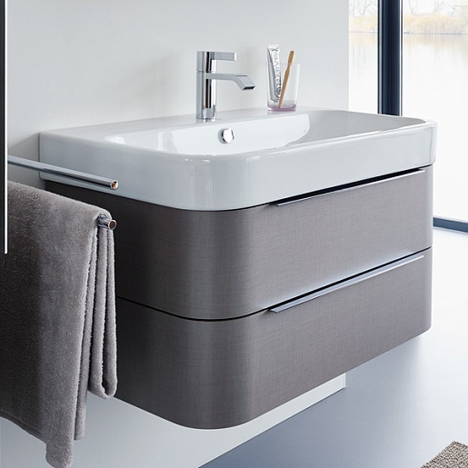 Duravit Тумба с раковиной "Happy D.2 80" лен – картинка-3